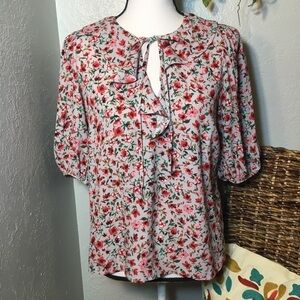 Banana Republic floral blouse